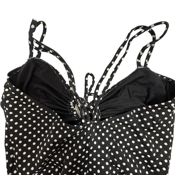 NEWPORT NEWS Black and White Polka Dot One Piece Bathingsuit‎ - Picture 3 of 9